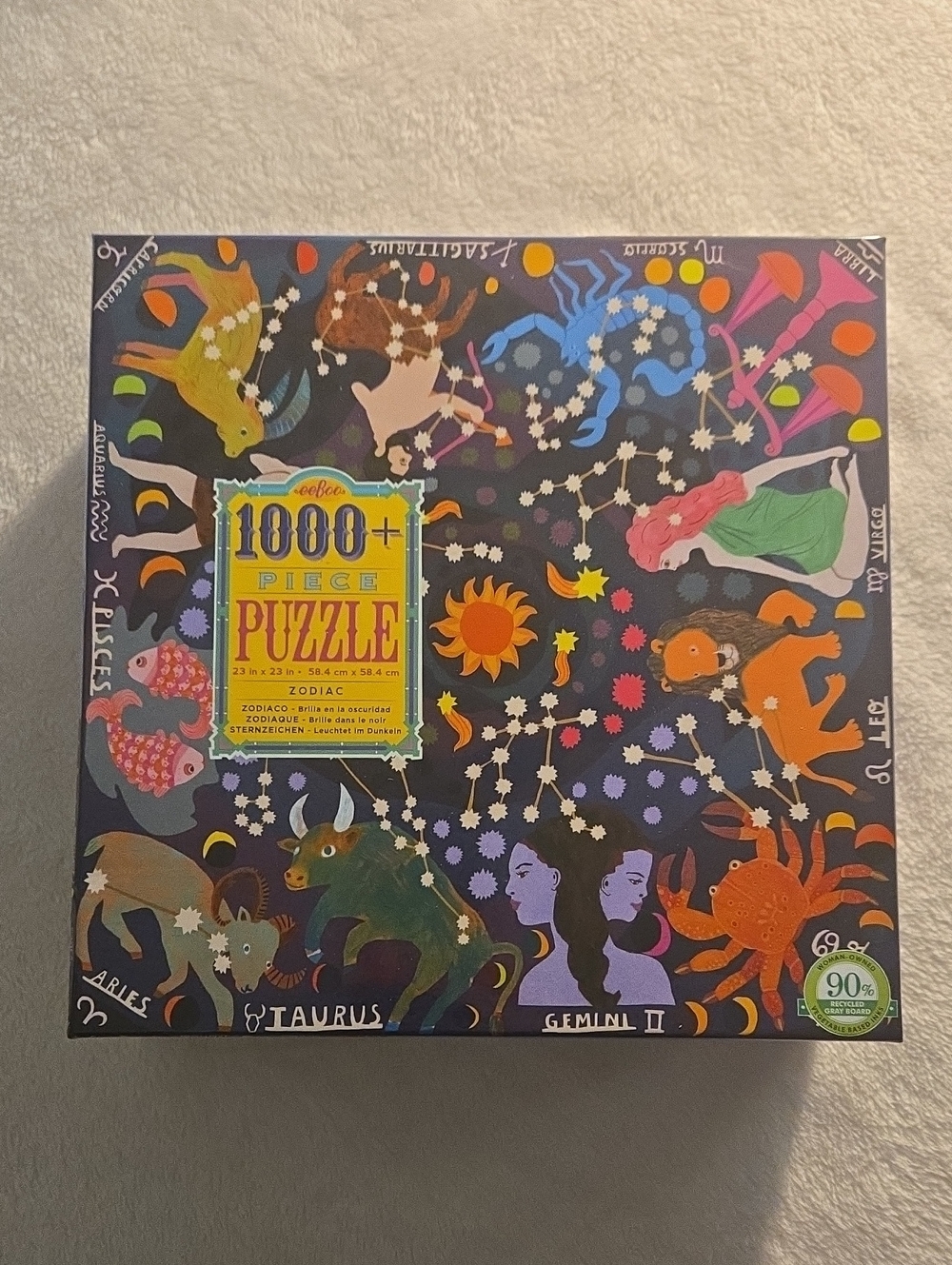 NEW Eeboo 1000+ Piece Zodiac Puzzle - Colorful Constellation Design